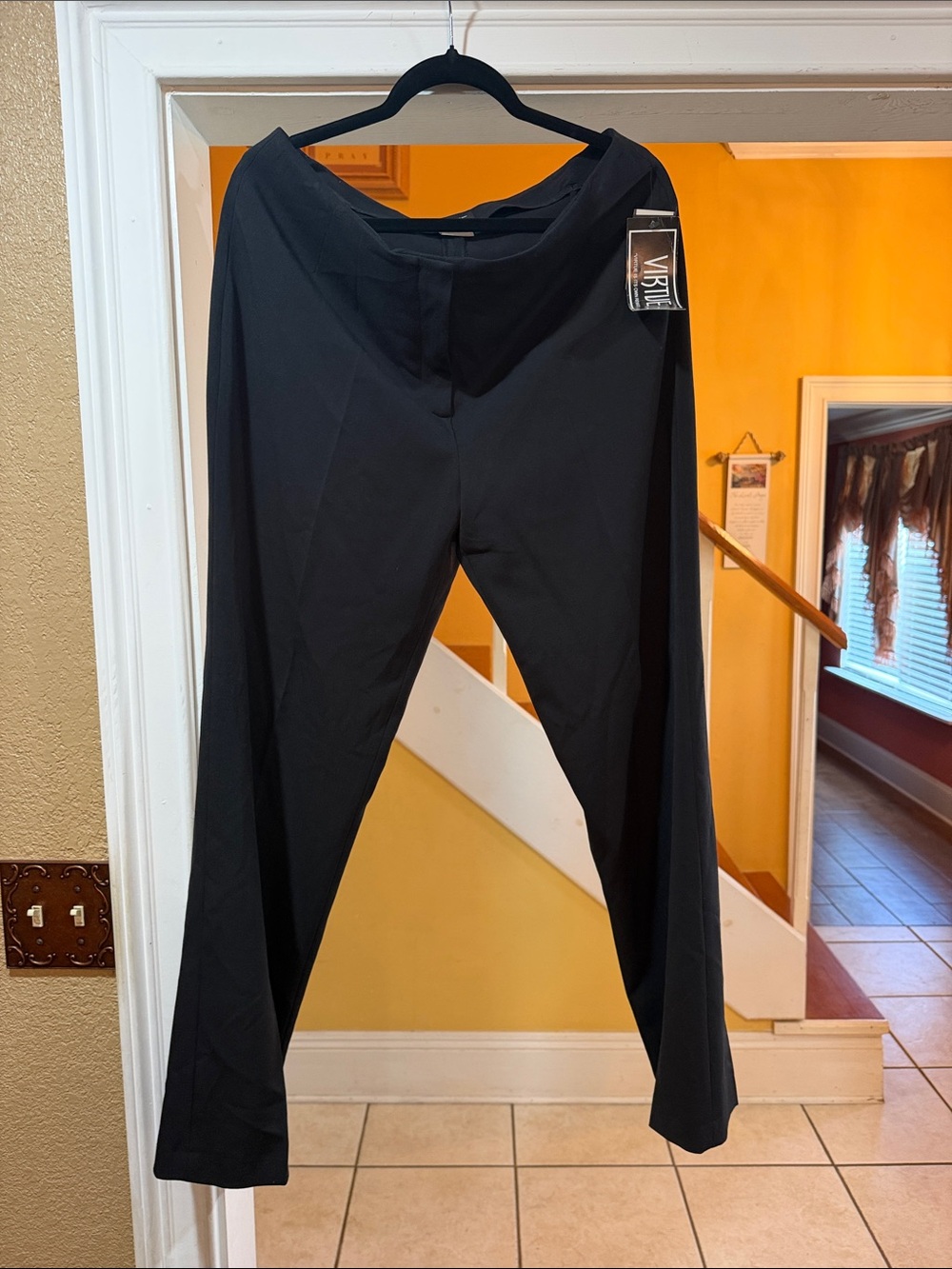 Vince Black Straight-Leg Pants